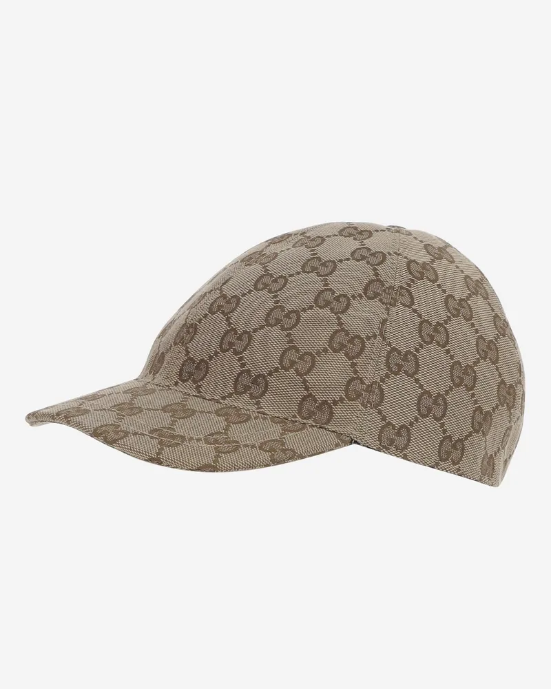 Gucci Boys' Baseball Hat Gg Fabric Multicolour Polyester Multicolor