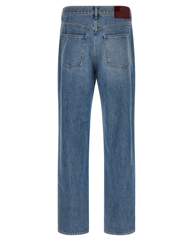 Gucci Délavé Effect Denim Jeans — Blue Blue
