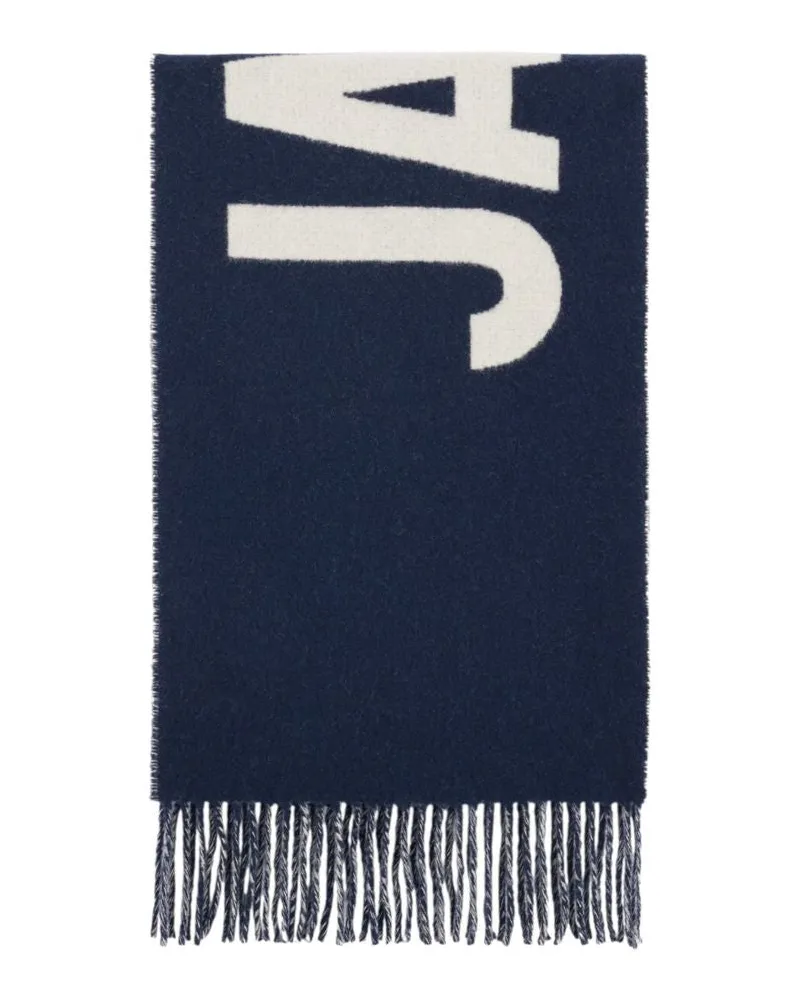 Jacquemus Unisex Scarf Navy Wool Accessories Navy