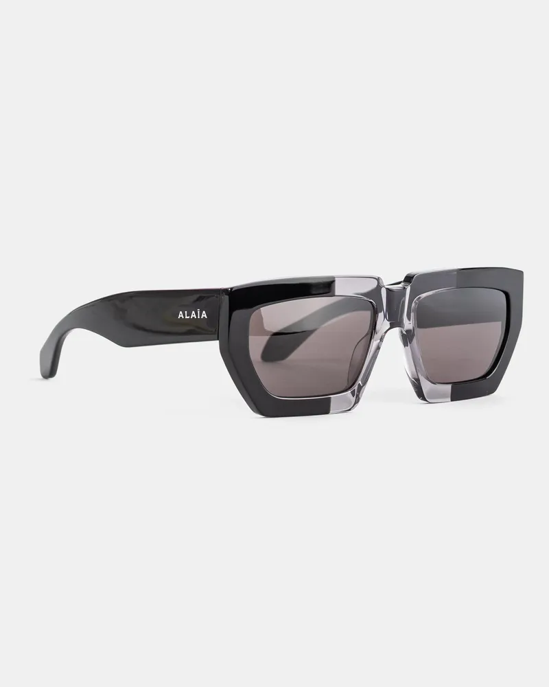 Alaïa Women's Oversized Two-Tone Sunglasses Black Black