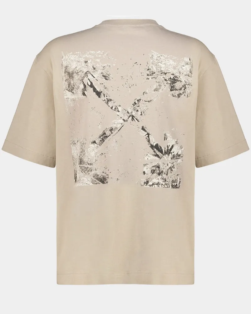 OFF-WHITE Men's T-Shirt Spices Arrow Cotton Beige T-Shirts And Polos Beige