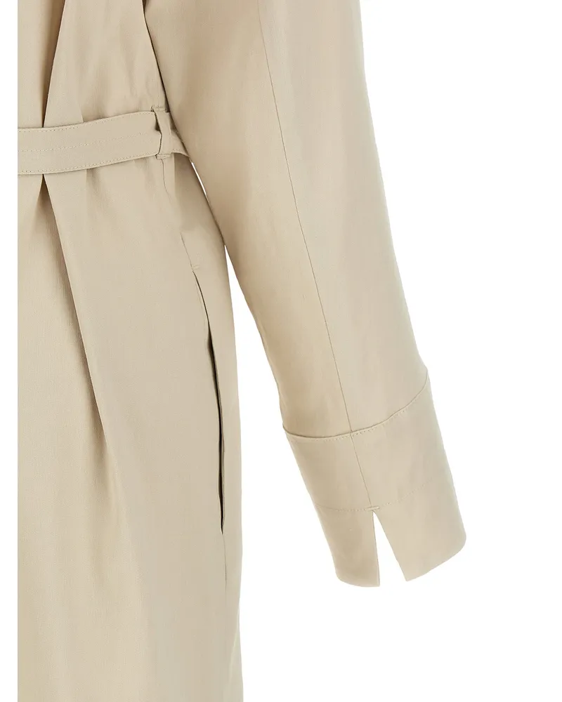 Max Mara Women's Beige Linen Long Dress Beige