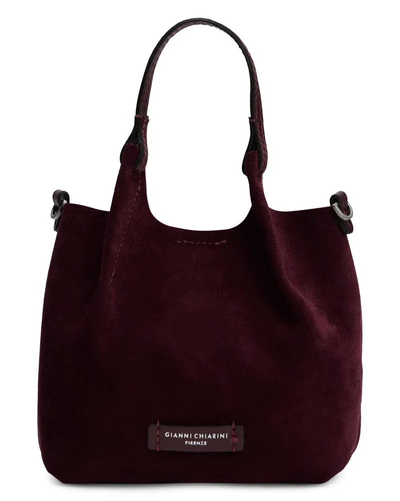 Gianni Chiarini Women's Shoulder Bag Bordeaux Calfskin Tote Burgundy