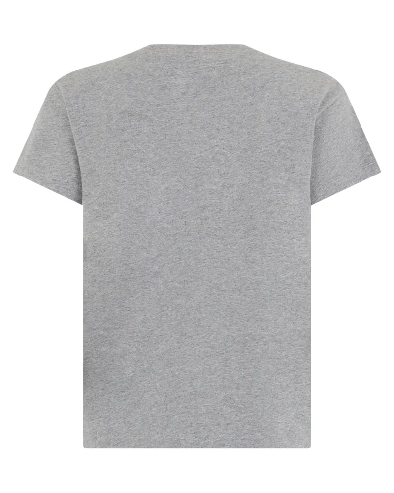 Maison Margiela Women's Short-Sleeve T-Shirt Grey Melange Cotton T-Shirts & Jerseys Gray