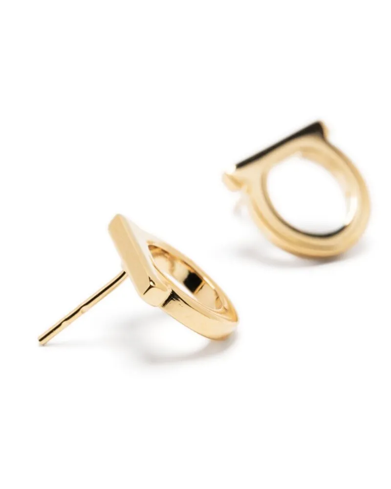 Ferragamo Women's Earrings Gancini Gold-Coloured Brass Metallic Gold