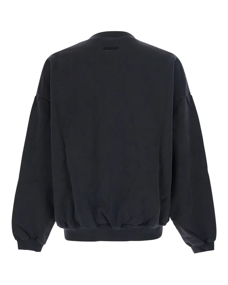 Fear of God Men's Sweatshirt Campus Crewneck Black Cotton Sweatshirts Sweater Black