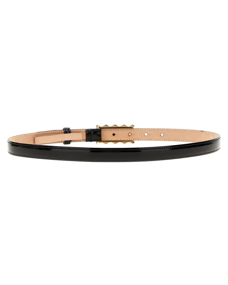 KHAITE Women's Black Calfskin Regular Belt Black