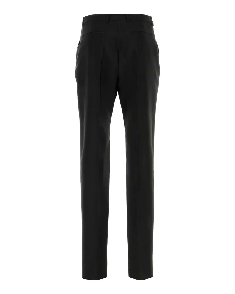 Saint Laurent 774421y6d38 1000 Noir Exterior: Acetate Wool Pantaloni Trousers Black
