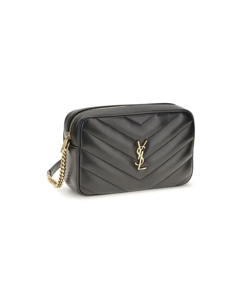 Saint Laurent Women's Black Lamb Ovis Aries Shoulder Bag Black