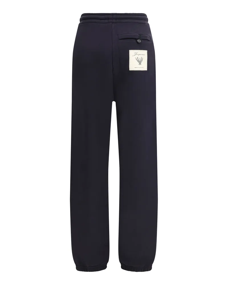 Jacquemus Women's Le Torneo Sweatpants Rosemary Label Dark Navy Cotton Pant Trousers Navy