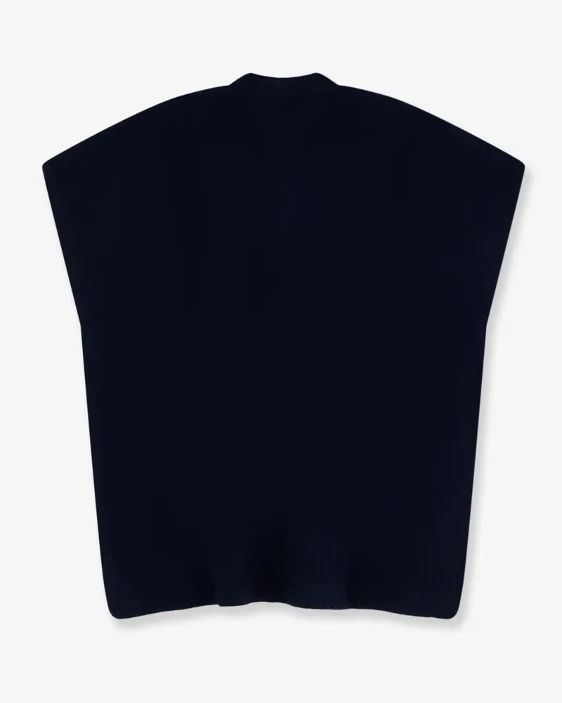 ALYSI Women Sleeveless Merino-Cashmere Sweater Blue Merino Wool Blue