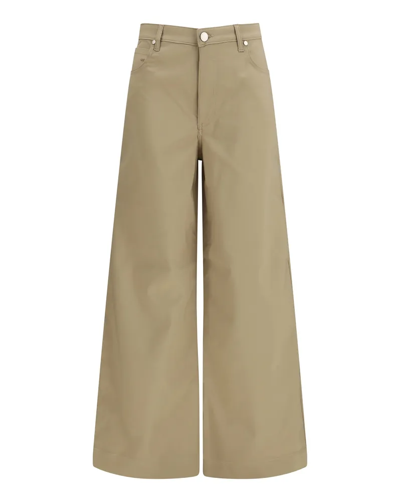 CRUNA Women's Five-Pocket Pants Taupe Cotton Trousers Beige