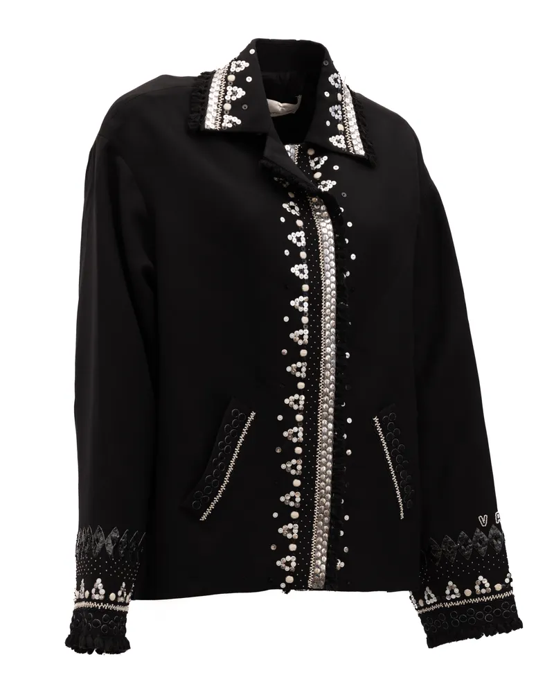 Valentino Garavani Embellished Jacket — Black Black