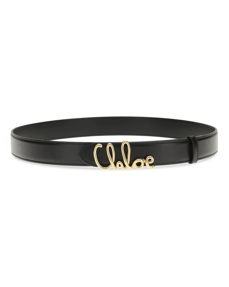Chloé Women's  Iconic Belt Black Calf Leather Bos Taurus Black