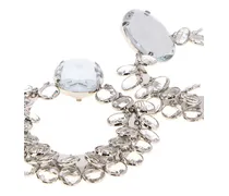 Women's Embellished Metal Broken Chandelier Earrings Anticsilvery Spille