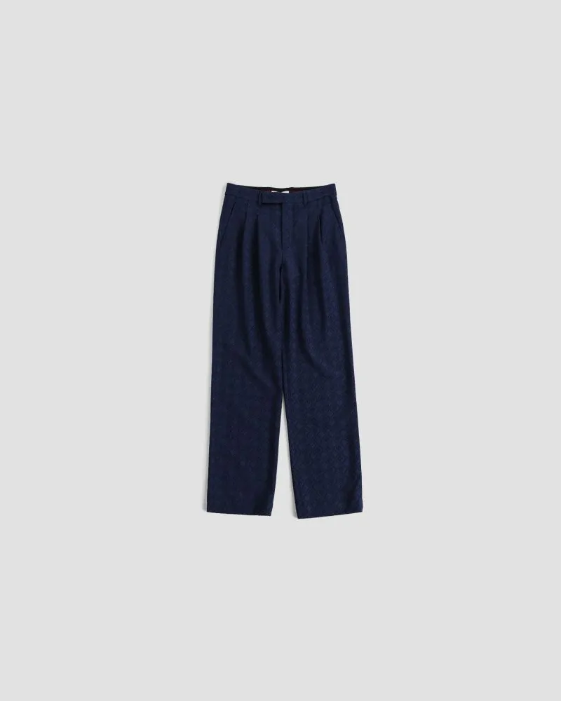 Marine Serre Trousers — Navy Navy