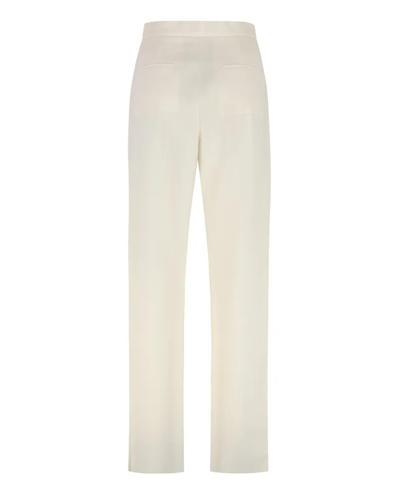Max Mara Women's Carrot-Fit Cotton Trousers White Tapered White