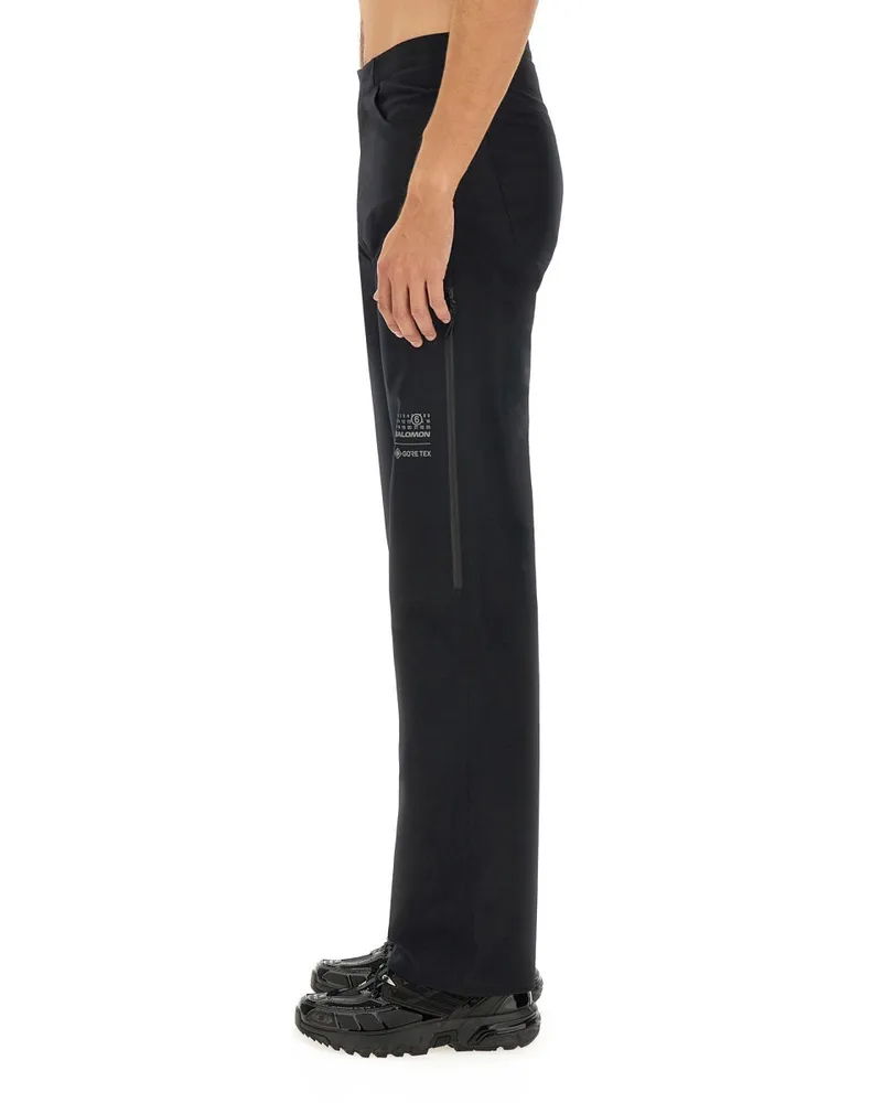 Maison Margiela Straight Leg Polyester Trousers — Black Black