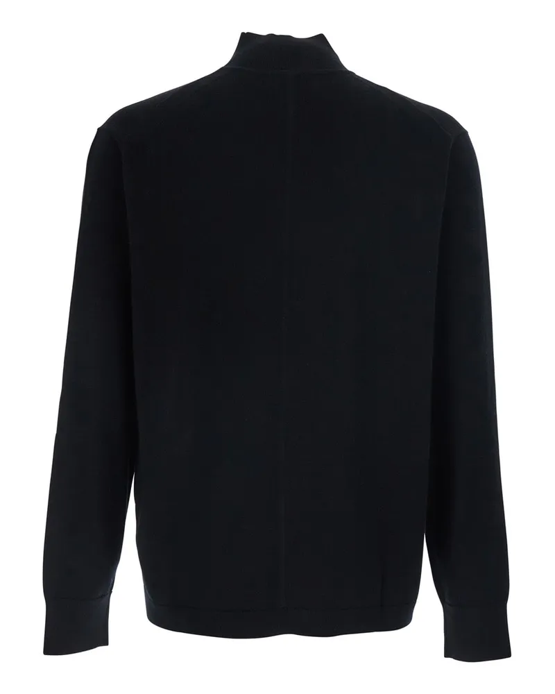 Calvin Klein Men's Sweater Merinos Black Wool Tops Top Black