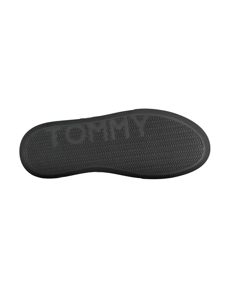 Tommy Hilfiger Leather and Polyester Sneakers — Black Black