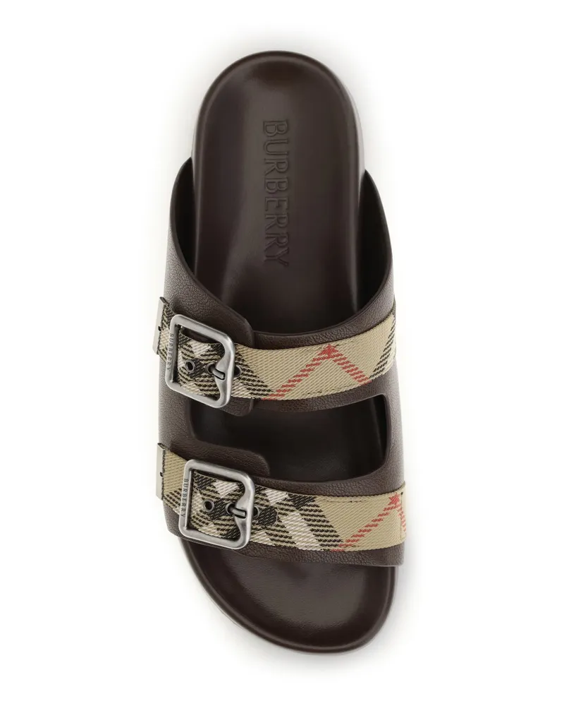 Burberry Men's Sandal Mid Brown Goatskin Brown