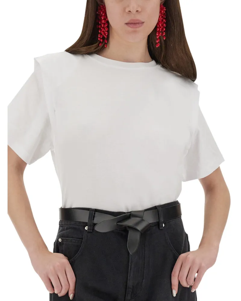 Isabel Marant Cotton Crew-Neck T-Shirt — White White