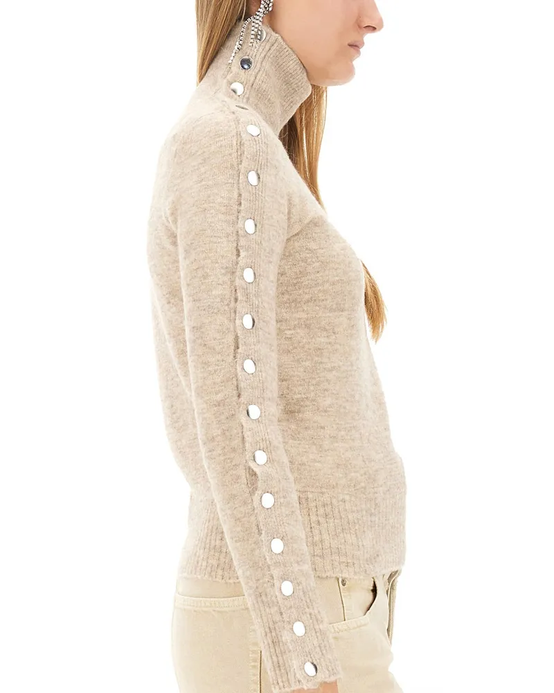 Isabel Marant Knitted Alpaca Blend Sweater — Beige Beige