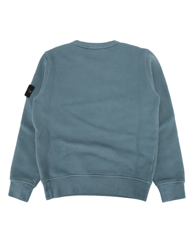Stone Island Crew-Neck Cotton Sweatshirt — Blue Blue