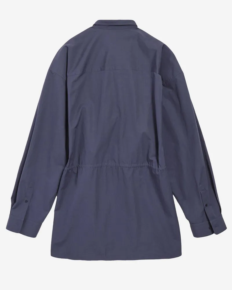 Balenciaga Women's Cotton Poplin Dress Navy Navy