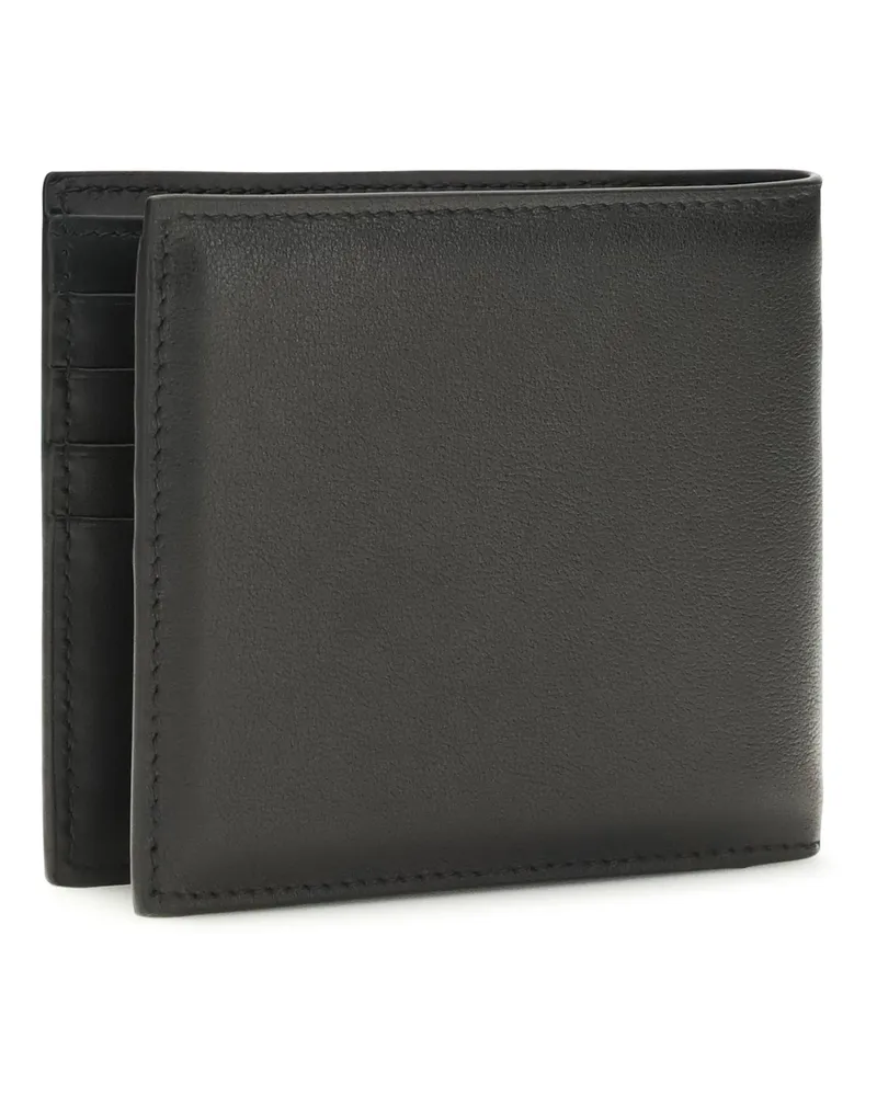 Givenchy Men's Bifold Leather Wallet Black Calf Umbrellas Black