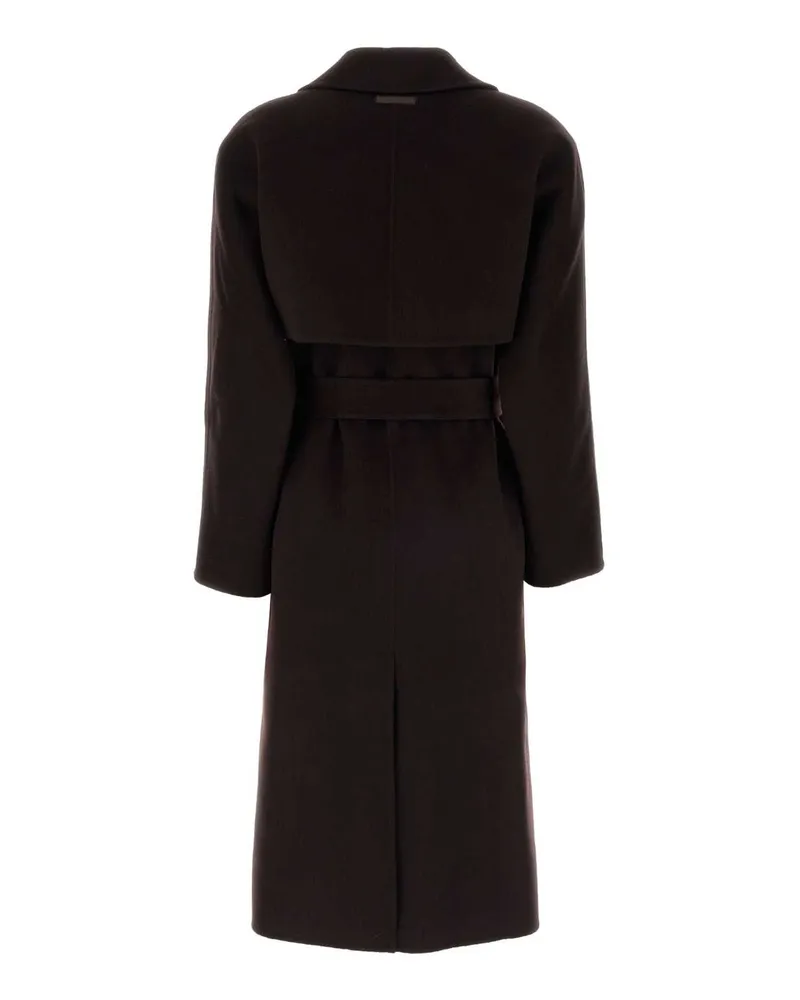 Calvin Klein Women Dark Brown Wool Blend Coat Darkbrown Cappotti Brown