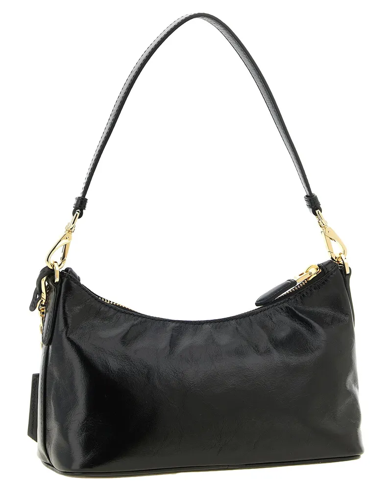 Prada Re-Edition Calfskin Leather Shoulder Bag — Black Black