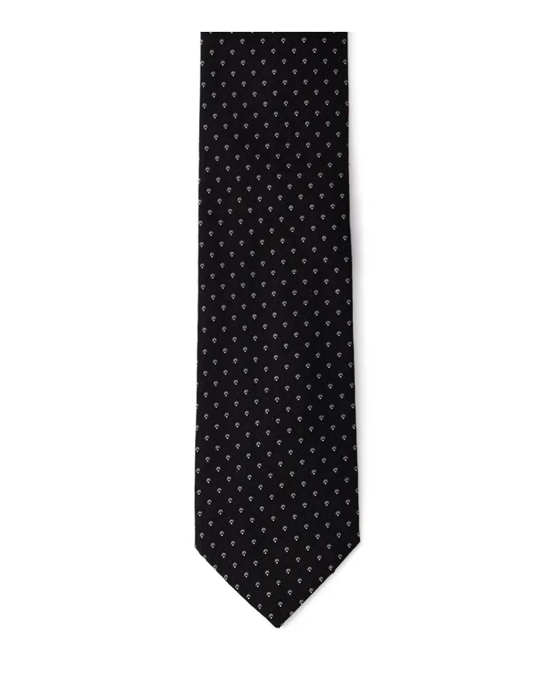 Jil Sander Men's Blue Silk Tie Black