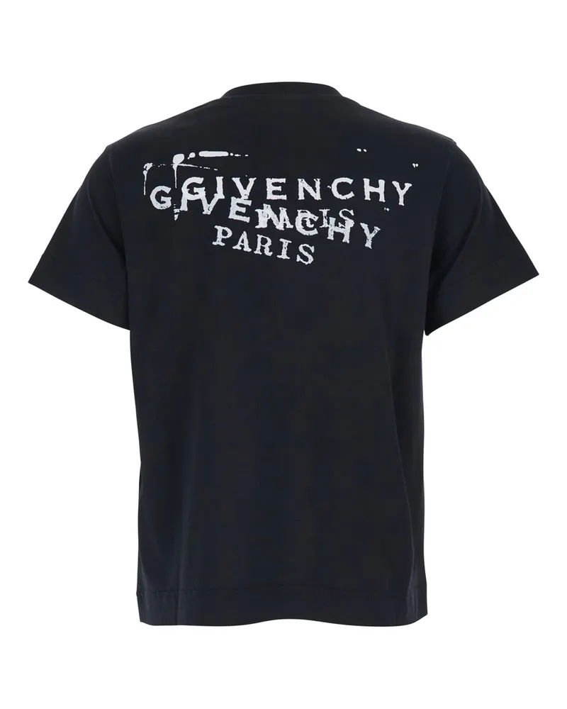 Givenchy Women's T-Shirt With Logo, Black Cotton T-Shirts & Jerseys Black
