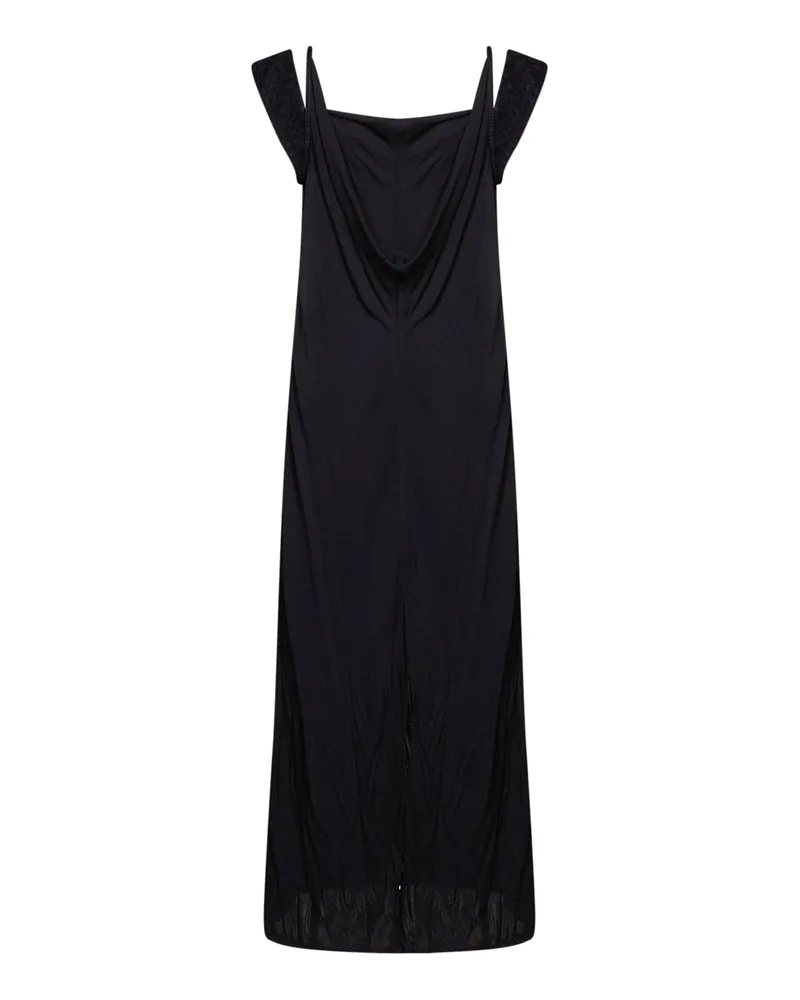 Bottega Veneta Women's Long Dress Viscose Crepe Black Rayon Black