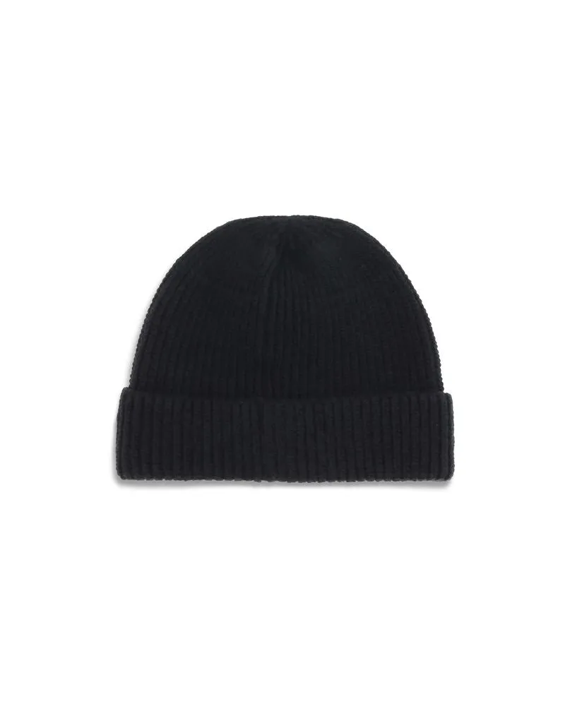 Prada Men's Black Wool Oves Aries Beanie Accessory Black