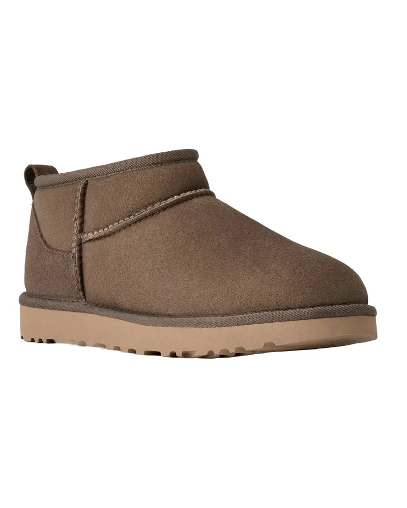 UGG Women's Ankle Boots Classic Ultra Mini Dried Oregano Upper: Leather Brown