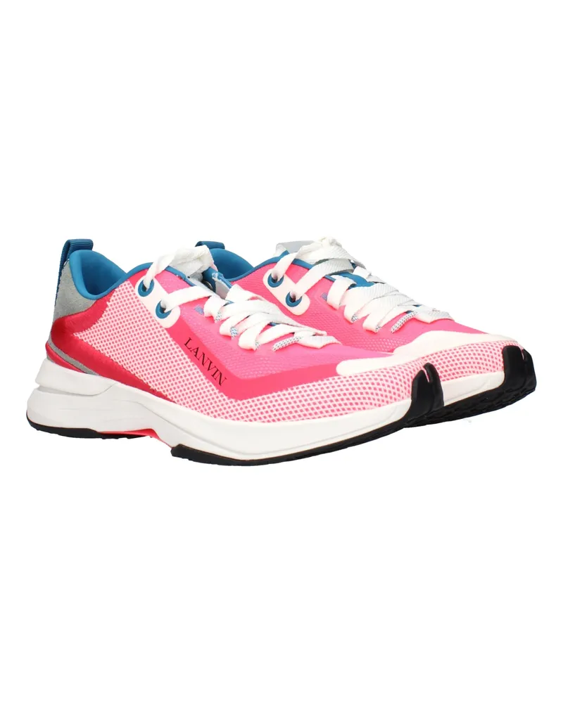 Lanvin Men's Pink Fabric Athletic Sneakers Pink