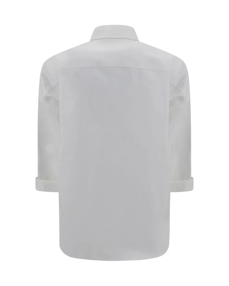 Brunello Cucinelli Women's White Cotton Dress Shirt White
