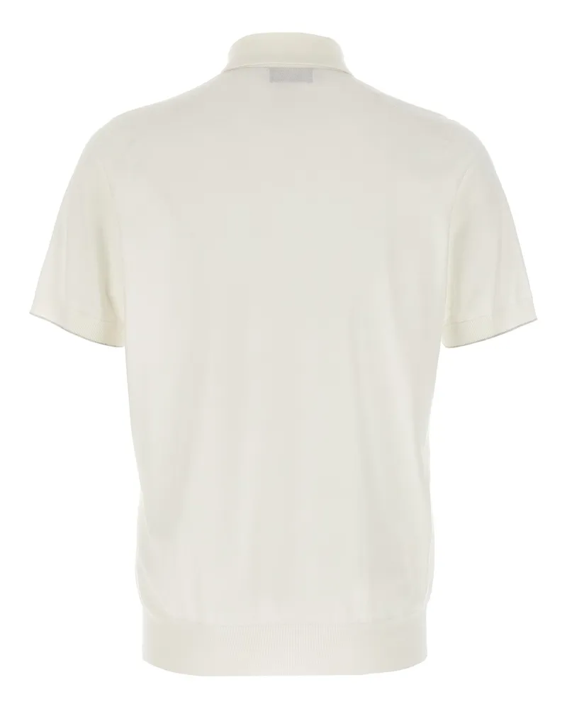 Brunello Cucinelli Men's White Cotton Polo Shirt White