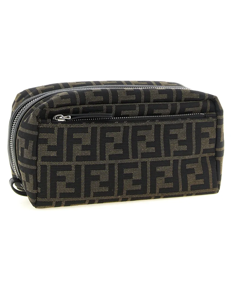Fendi FF Zucca Jacquard Travel Wallet — Black Black