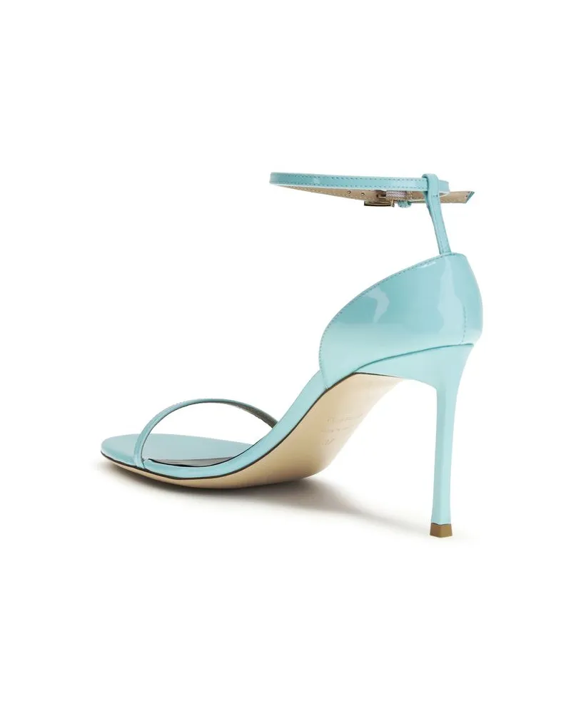 Tom Ford Women's Vertigo Sandal Blue Calf Leather Bos Heels Blue