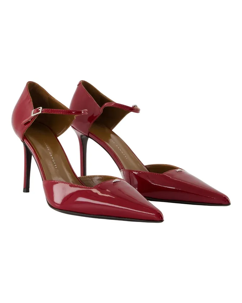 Giuseppe Zanotti Women's Raquel 85 Pumps -  Leather Red Calfskin Shoes Red