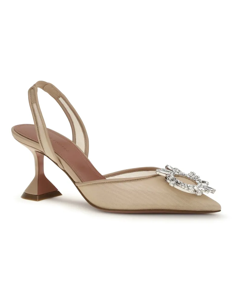 Amina Muaddi Women's Begum Pumps Beige High Heel Shoes Beige