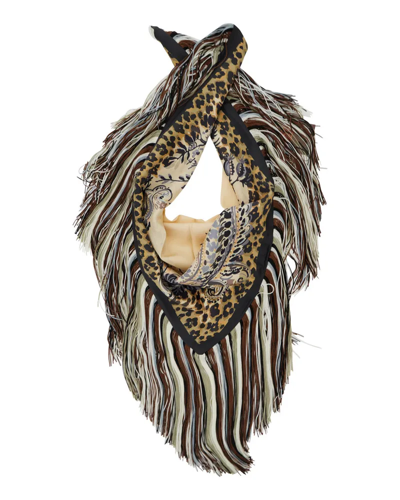 Etro Women's Scarf Black Silk Scarfs Black