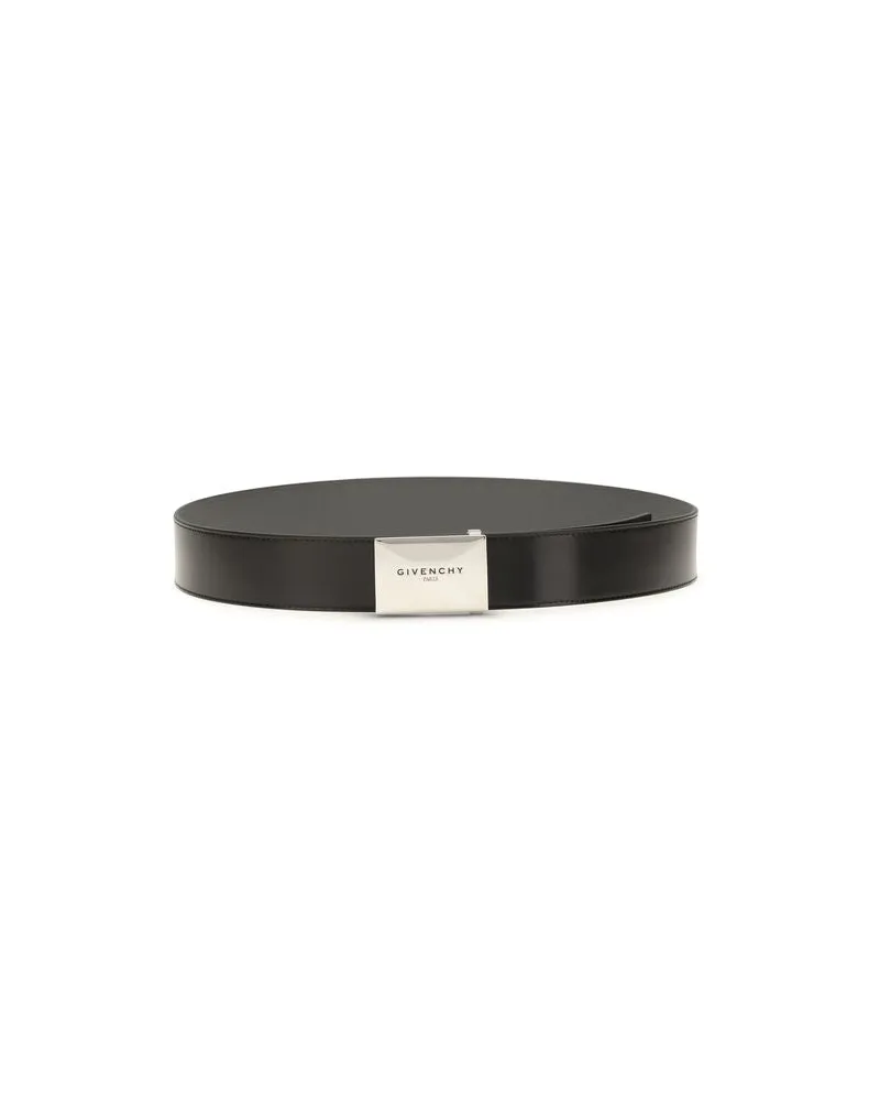 Givenchy Men's Black Calf Leather Bos Taurus Regular Belt Black
