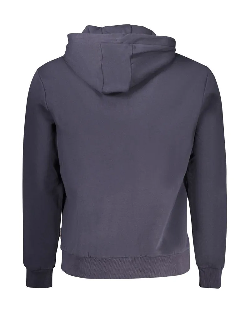 Napapijri Logo-Appliqué Cotton-Blend Hoodie — Blue Blue