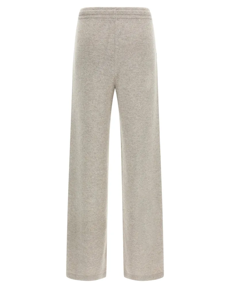 Max Mara Wool and Cashmere Knit Trousers — Beige Beige