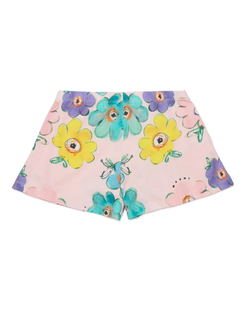 Marni Flowers Bermuda Shorts — Multicolor Multicolor