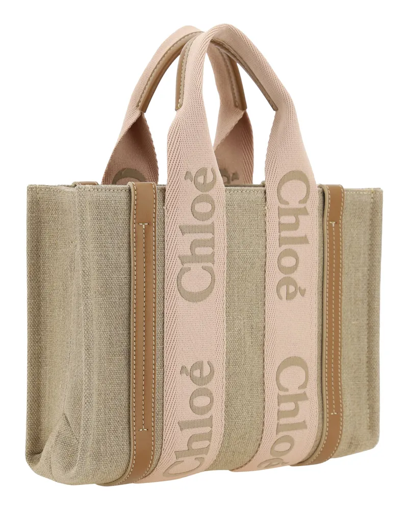 Chloé Woody Tote Bag — Beige Beige